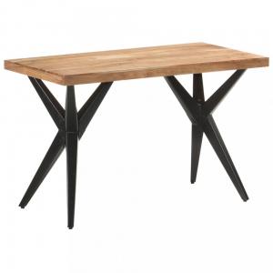 Jedálenský stôl masívne drevo / oceľ Dekorhome 120x60x76 cm #1 small