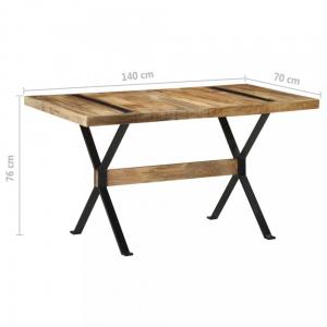 Jedálenský stôl drevo / oceľ Dekorhome 120x60x76 cm #2 small