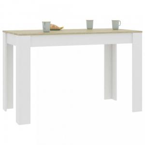 Jedálenský stôl 120x60 cm Dekorhome Dub sonoma / biela