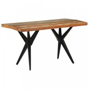 Jedálenský stôl masívne drevo / oceľ Dekorhome 120x60x76 cm #3 small