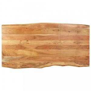 Jedálenský stôl masívne drevo / oceľ Dekorhome 160x80x75 cm #1 small