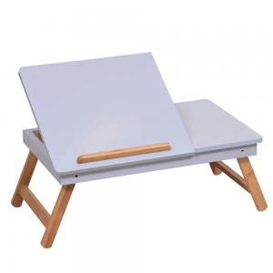 Príručný stolík na notebook MELTEN biela / bambus Tempo Kondela #1 small
