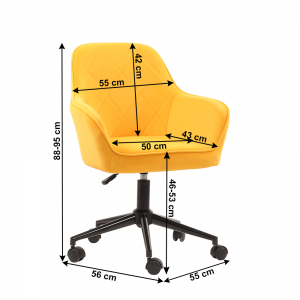 Kancelárske kreslo SORILA žltá / čierna Tempo Kondela #1 small