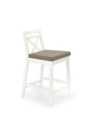 Nízka barová stolička BORYS LOW drevo / látka Halmar Orech tmavý #2 small