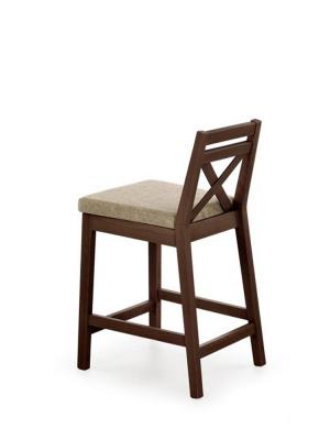 Nízka barová stolička BORYS LOW drevo / látka Halmar Orech tmavý #3 small