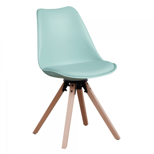 Jedálenská stolička ETOSA ekokoža / plast / drevo Tempo Kondela Mentolová