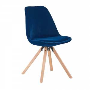 Jedálenská stolička SABRA látka / drevo Tempo Kondela Modrá