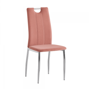 Jedálenská stolička OLIVA NEW zamat / chróm Tempo Kondela Ružová #3 small