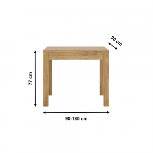 Jedálenský stôl rozkladací SHELDON 76 dub shetland Tempo Kondela #1 small