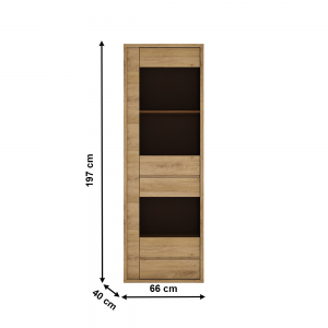 Vitrína SHELDON 01dub shetland / sivá Tempo Kondela #1 small