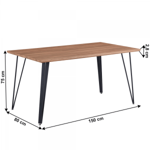 Jedálenský stôl FRIADO dub / čierna Tempo Kondela #1 small