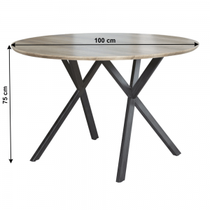 Jedálenský stôl AKTON dub sivý / čierna Tempo Kondela #1 small