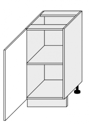 ArtExt Kuchynská skrinka spodná, D1D/40 Amaro Farba korpusu: Biela
