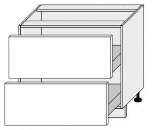 ArtExt Kuchynská skrinka spodná, D2M/90 Amaro Farba korpusu: Biela