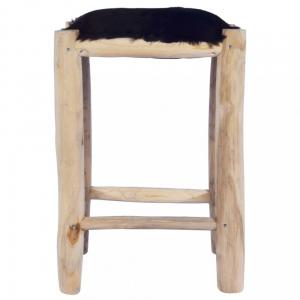 Barová stolička pravá koža / drevo Dekorhome #1 small