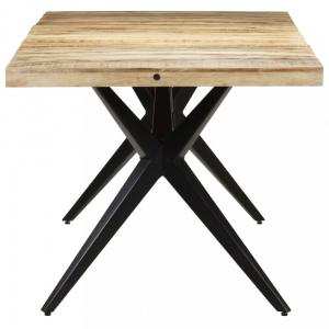 Jedálenský stôl masívne drevo / oceľ Dekorhome 180x90x76 cm #3 small