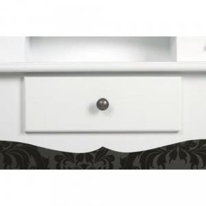 Toaletný stolík s taburetom biela Dekorhome #3 small