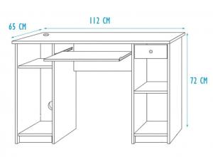 ArtElb Detská poschodová posteľ + stolík UNIT Farba: dub sonoma/biela #3 small