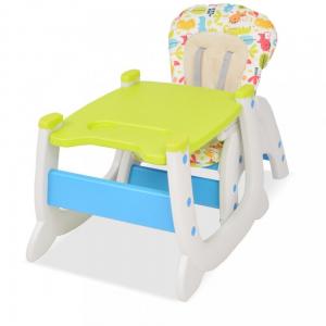 Detská jedálenská stolička 3v1 so stolíkom Dekorhome Modrá / zelená #2 small