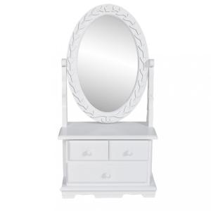 Toaletný stolík so zrkadlom biela Dekorhome #1 small