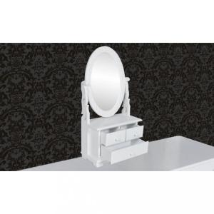Toaletný stolík so zrkadlom biela Dekorhome #2 small