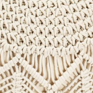 Ručně pletený taburet Dekorhome Krémová #1 small