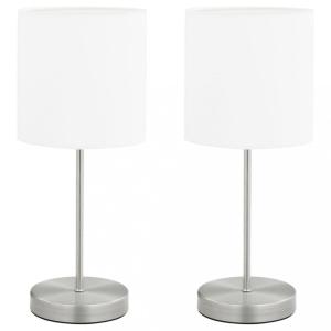 Stolná lampa 2 ks biela / strieborná Dekorhome #1 small