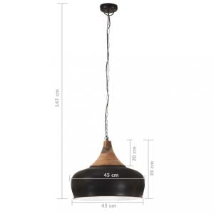 Závesná lampa čierna / mangovníkové drevo Dekorhome 45 cm #2 small