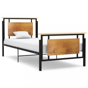 Posteľ kov / masívny dub / MDF Dekorhome 90 x 200 cm #1 small
