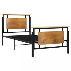 Posteľ kov / masívny dub / MDF Dekorhome 90 x 200 cm #2 small