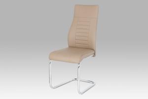 Jedálenská stolička HC-955 ekokoža / chróm Autronic Cappuccino
