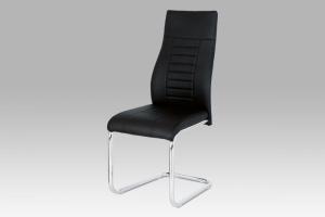 Jedálenská stolička HC-955 ekokoža / chróm Autronic Sivá #1 small