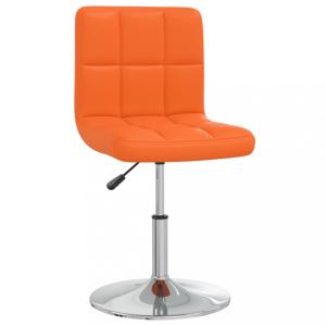 Kancelárska stolička umelá koža / chróm Dekorhome Oranžová