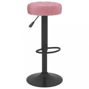 Barová stolička zamat / kov Dekorhome Ružová