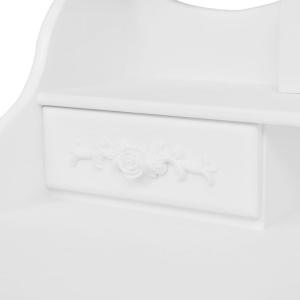 Toaletný stolík s taburetom biela Dekorhome #3 small