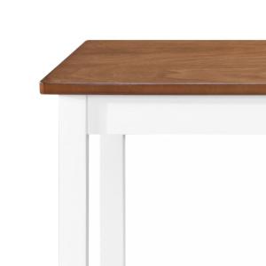 Barový stôl a stolička sada 5 kusov hnedo-bielej Dekorhome #3 small