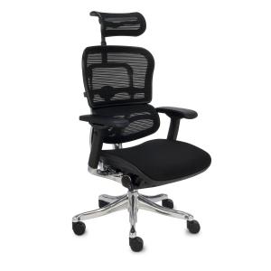 NABBI Efuso BT kancelárska stolička s podrúčkami čierna / chróm