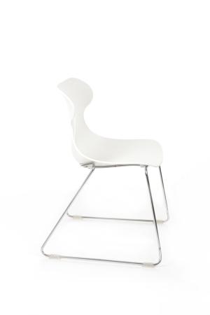 NABBI Mineta P stohovateľná stolička biela / chróm #2 small