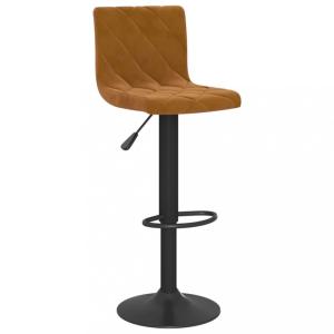 Barová stolička zamat / kov Dekorhome Hnedá #1 small