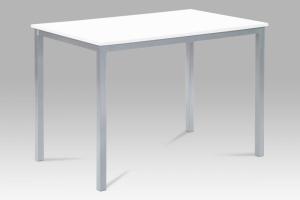 Jídelní stůl 110x70 cm, MDF bílá / šedý lak GDT-202 WT Autronic