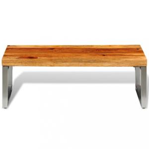 Konferenčný stolík masívne drevo/kov Dekorhome Mangovník / černá #1 small