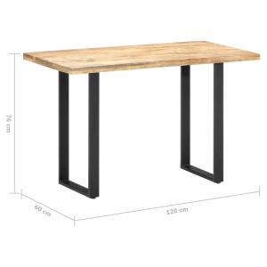 Jedálenský stôl mangovníkové drevo/kov 140x70x76 cm