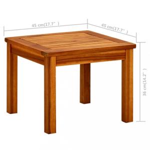 Záhradný konferenčný stolík akácie Dekorhome 85x85x45 cm #1 small