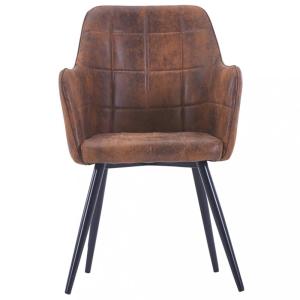 Jedálenská stolička 2 ks umelá koža Dekorhome Brúsená hnedá #3 small