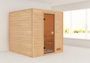Interiérová fínska sauna 195x195 cm Dekorhome #1 small