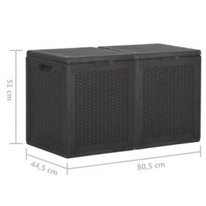 Záhradný úložný box polypropylén Dekorhome 80,5 x 44,5 x 51 cm