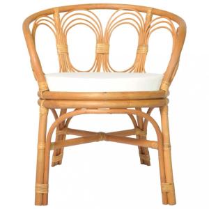Jedálenská stolička prírodný ratan / plátno Dekorhome Sivá #3 small