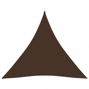 Tieniaca plachta trojuholníková 5 x 5 x 5 m oxfordská látka Dekorhome Hnedá