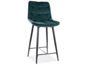 Signal Barová stolička CHIC H-2 Velvet Farba: Zelená