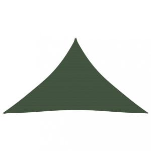 Tieniaca plachta trojuholníková HDPE 3 x 3 x 3 m Dekorhome Tmavo zelená
